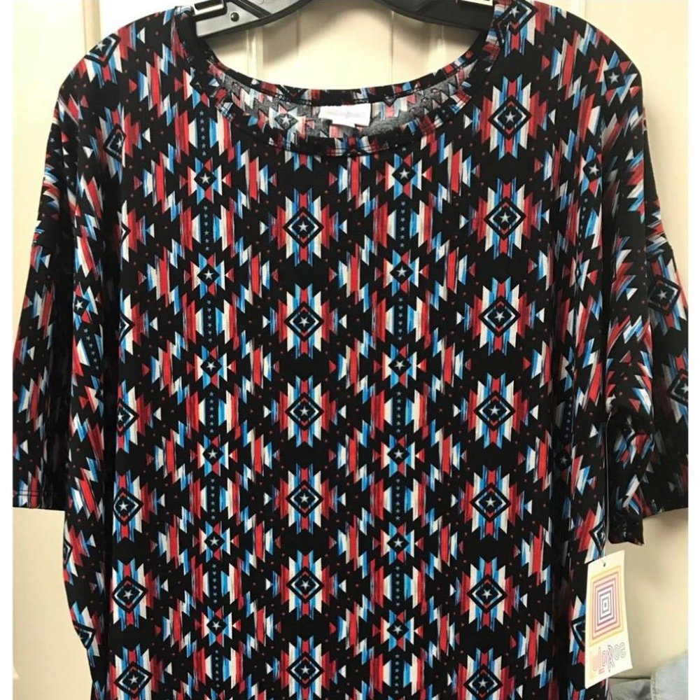 NEW LulaRoe Irma large black blue red